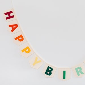 Striscione di buon compleanno in feltro con arcobaleno, ghirlanda arcobaleno, compleanno per bambini, regalo di compleanno, decorazione per feste di compleanno per bambini