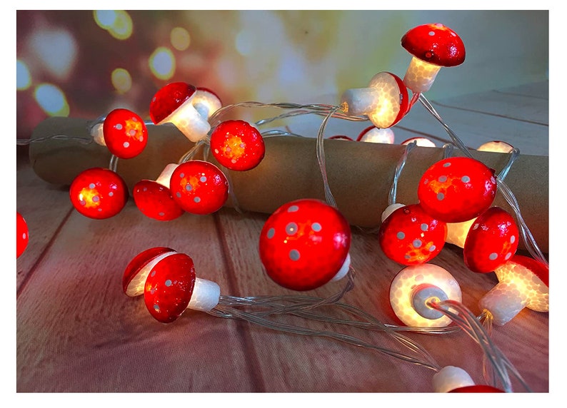 Mushroom String Lights Mushroom Lamp Mushroom Light USB Etsy
