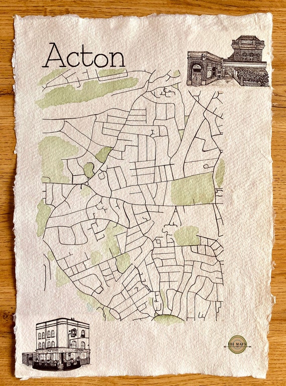 Acton Map Etsy