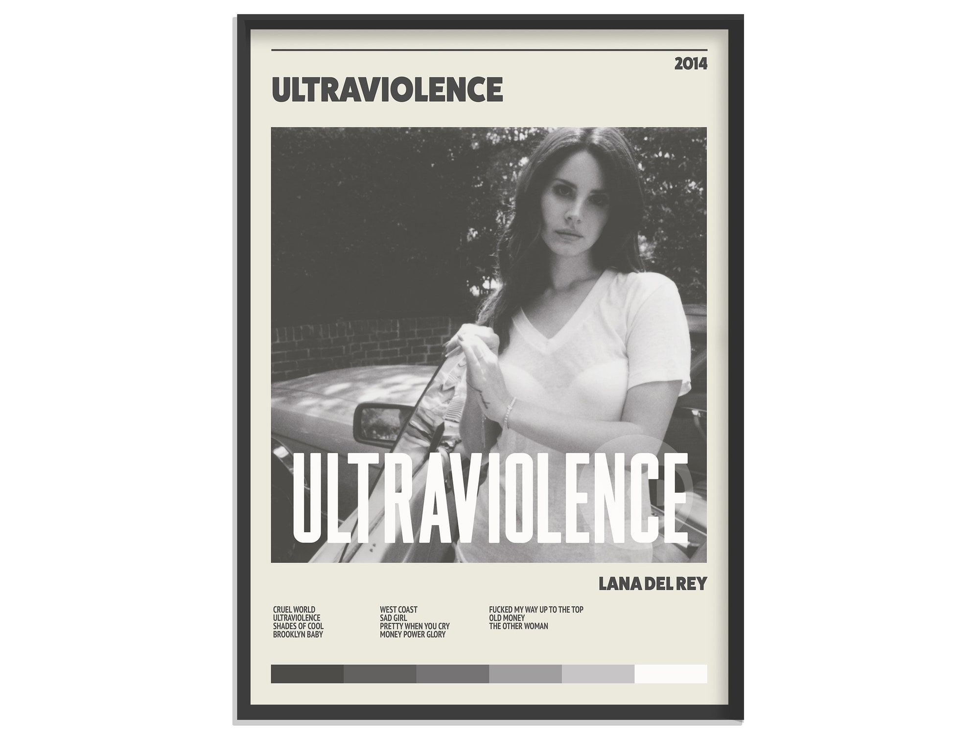 Lana Del Rey - Ultraviolence Retro Album Print Music Poster -