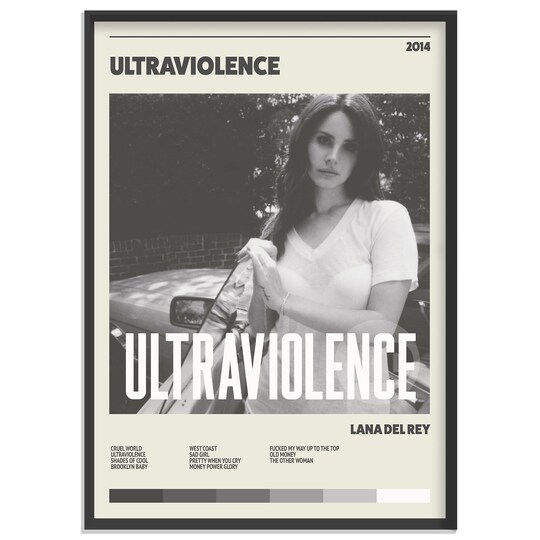 Lana Del Rey - Ultraviolence Retro Album Print Music Poster -