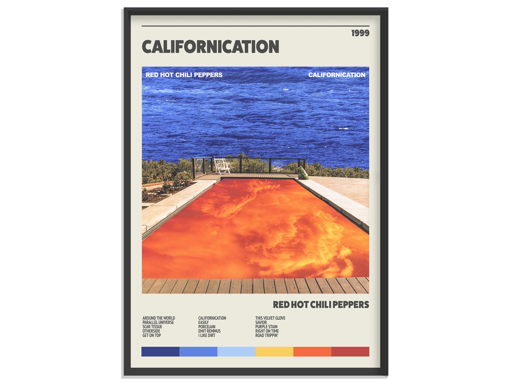 Red Hot Chili Peppers Poster - Californication Retro Poster