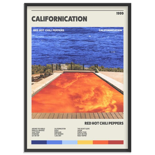 Red Hot Chili Peppers Poster - Californication Retro Poster