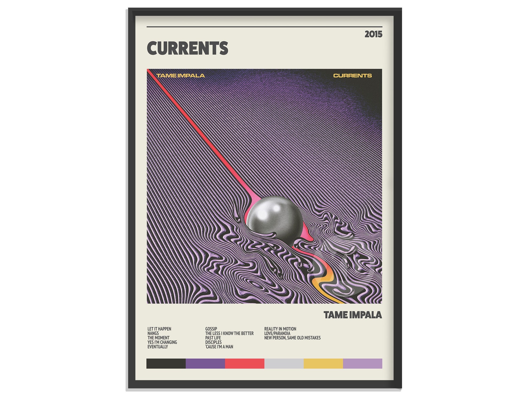 Discover Tame Impala Poster - Currents Retro Album Print