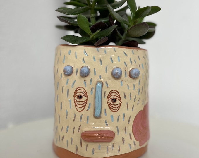 Quirky Maximalist Plant Pot / Indoor Planter / Gift For Her / Whimsical Planter / Plant Mom Gift / Handmade Ceramic Plant Pot