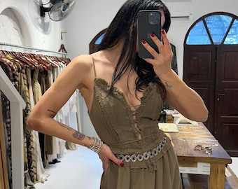 Boho Goddess Dress: Corset, Cottagecore, Beach, Summer, Wedding Guest, Sexy Greek Medieval  renaissance, Festival,