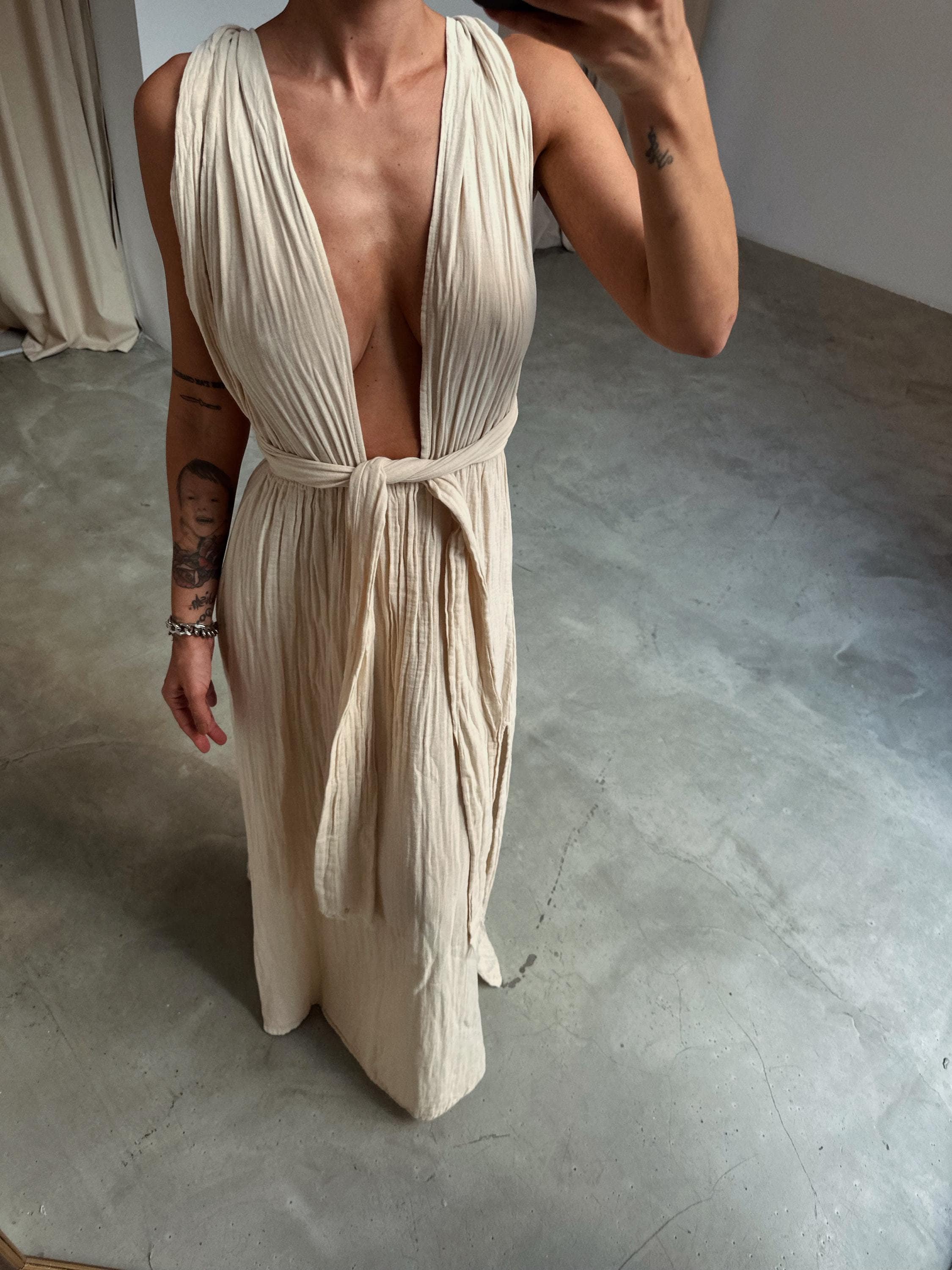 Greek Goddess Dress,Tie up Sexy Boho Dress,,Wedding Guest Dress,Egyptian Dress,Simple Wedding Dress,Cocktail Dress,Cleopatra Costume,Toga