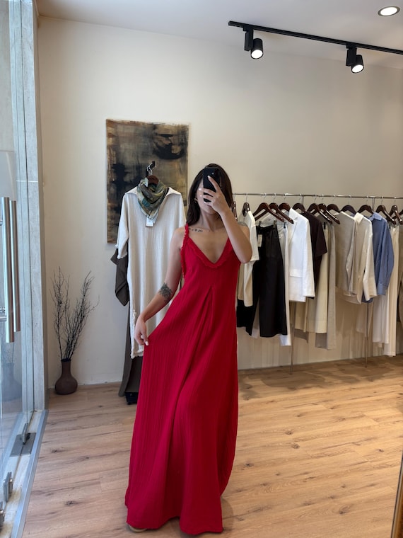 Cotton Boho Dress: Maxi, Casual, Grecian, Wedding Guest, Summer Long, Fextival,Holiday,