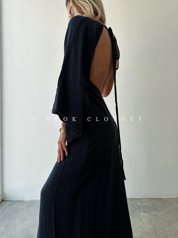 Robe de deesse une epaule dos nu Robe romaine egyptienne Robe longue boheme fendue Robe longue d ete Robe d invite pour un mariage Robe longue Robe grecque Etsy France
