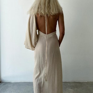 One Shoulder Backless Goddess Dress,Egyptian Roman Dress,Boho Slit Long Dress,Summer Long Dress,Wedding Guest Dress,Maxi Dress,Grecian Dress image 5