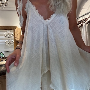 Asymmetrical Top,Adjustable Strap Blouse,Flowy Loose Top,Cotton Sleeveless Top,Boho Summer Top,Flowy Comfortable Wide Top,Summer Casual Top