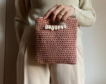 Borsa uncinetto bag borsa a mano pochette cerimonia wedding handmade crochet bag borsetta aperitivo matrimonio