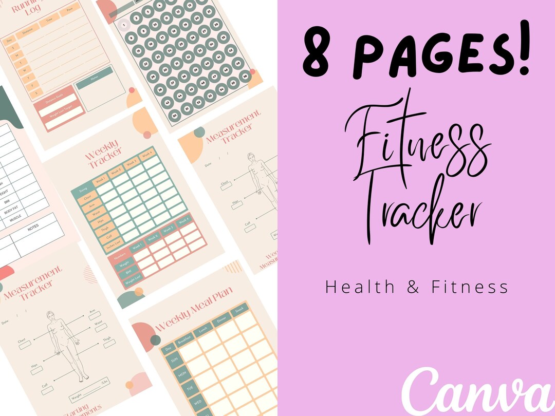 EDITABLE | Fitness Tracker | Printable Blank Fitness Tracker | Editable ...