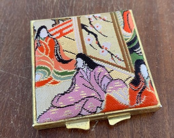 Japanese KIMONO Vintage Conpact mirror Hand mirror Small Square Women