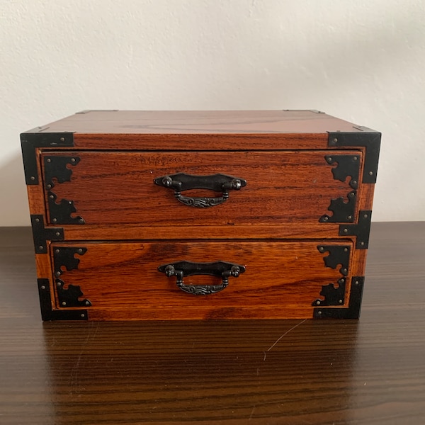 Japanese Small Chest Drawer Wooden Vintage Antique Doll furniture Cabinet