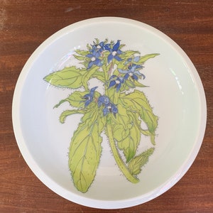 Rare 70s IKEA of Sweden Salad Plate Midsummer Made in Portugal By Spal  Scandinavian design Botanical Ceramic Flower