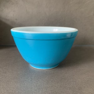 50s Pyrex Blue Bowl Glass Vintage