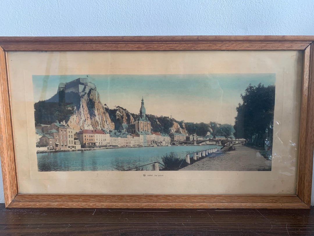 Rare Belgium Dinant Lithograph Print Citadelle Et Eglise Vue Generale ...