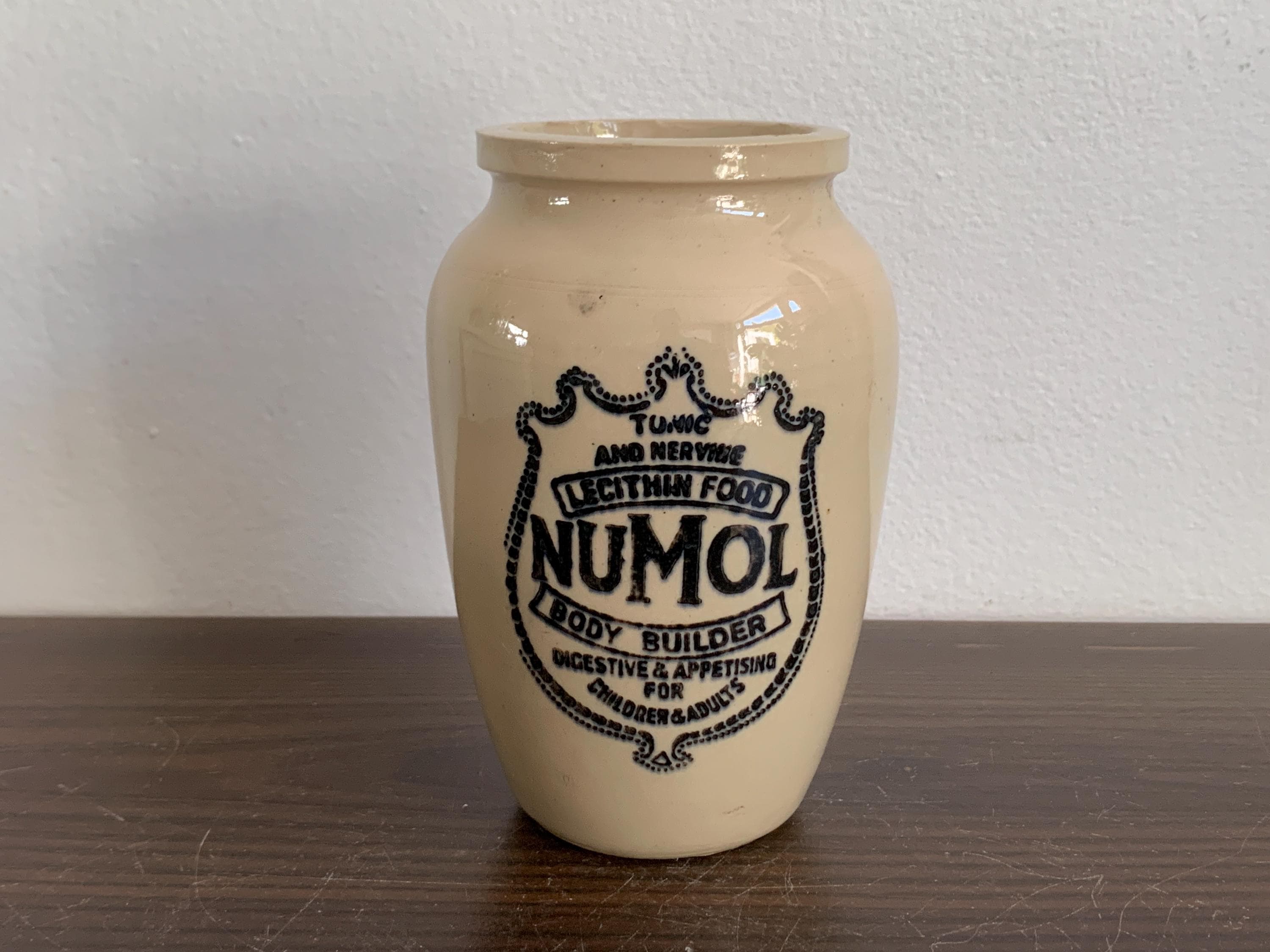 Numol Body Builder Stoneware Jar Ceramic Antique Lecithin Food - Etsy
