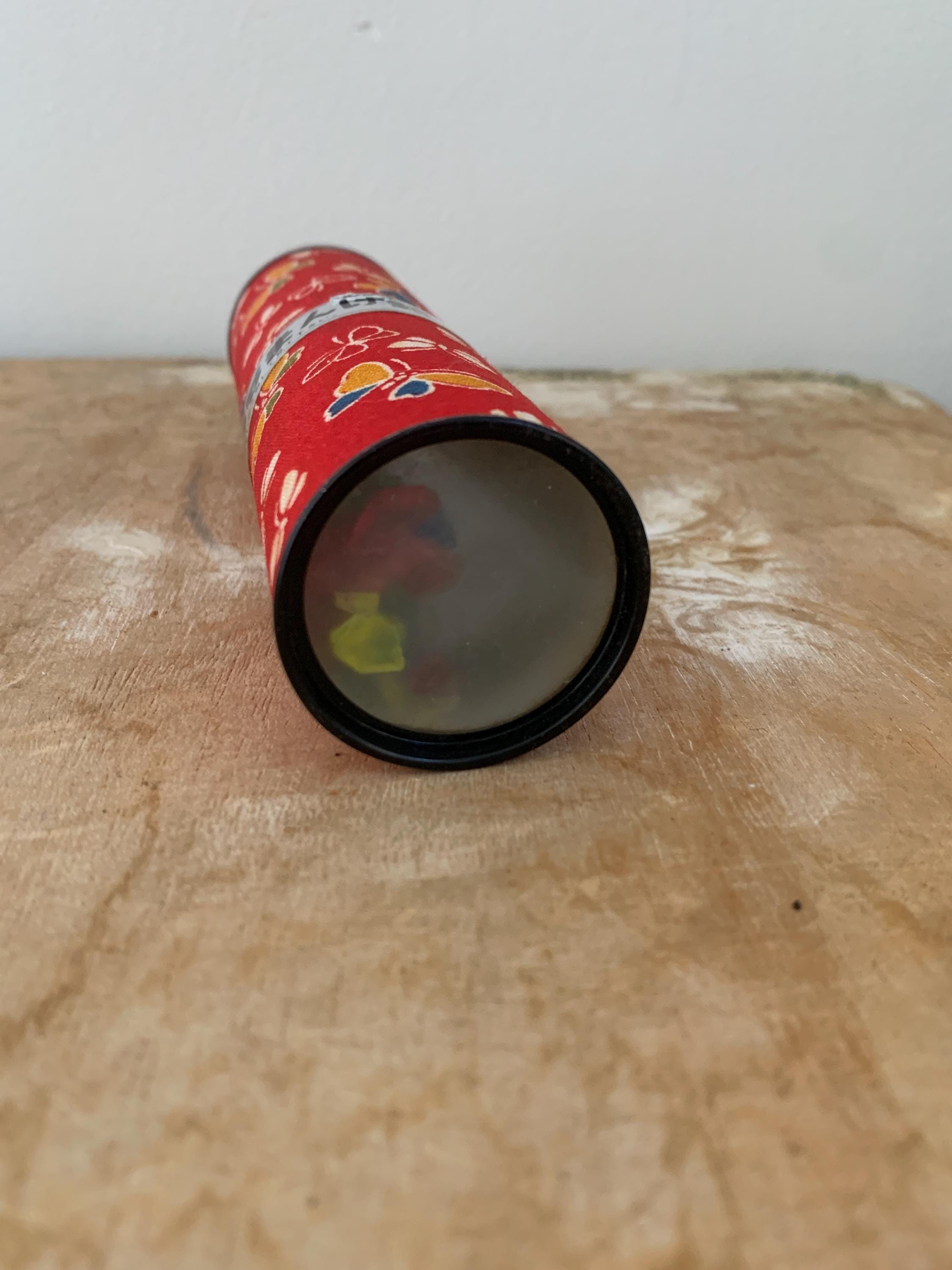 70s Mangekyo 万華鏡 Kaleidoscope Vintage Red Japanese Japan