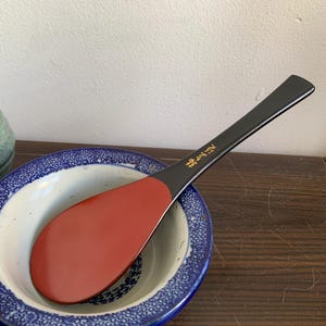 Rare 70s Wajima lacquerware Japanese Rice scoop Wooden Vintage