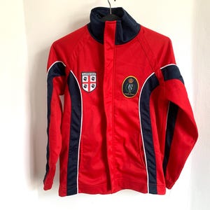 Zeldzame jaren 80 Trigema-trainingsjack gemaakt in West-Duitsland marineblauw vintage