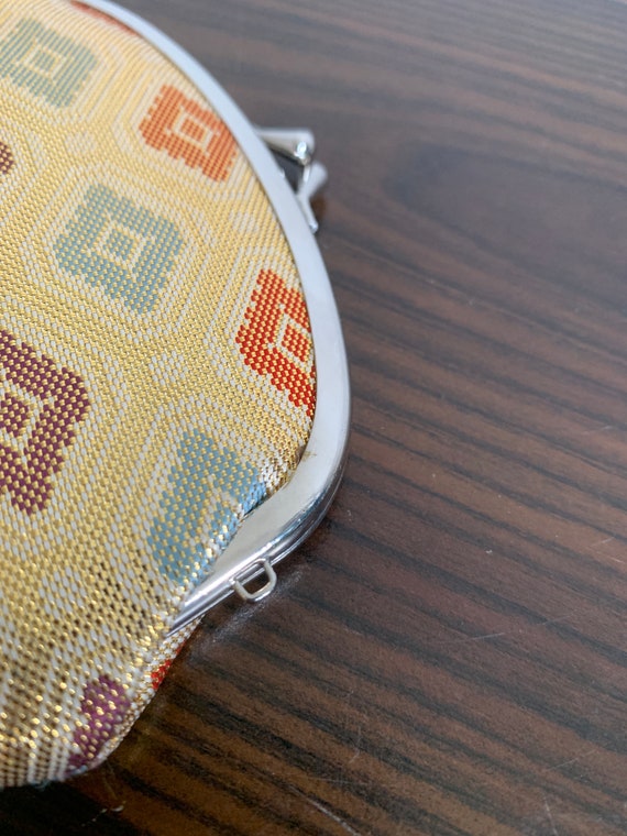 KIMONO Fabric Coin purse Vintage Japanese Gold Ge… - image 10