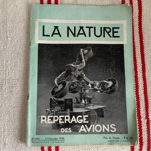 Rare LA NATURE Magazine Antique Book Science French 1936