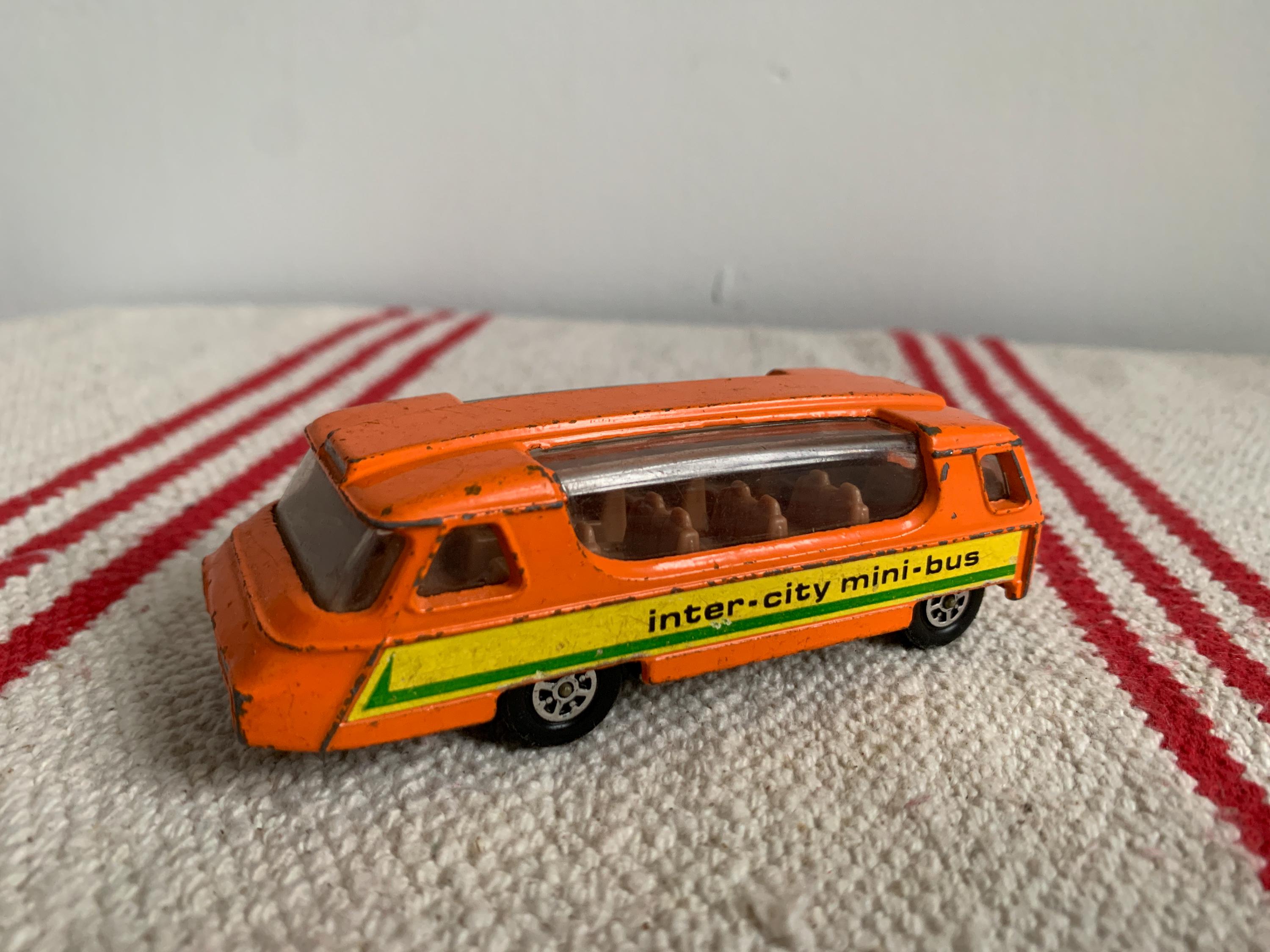 Orange toy bus Italia
