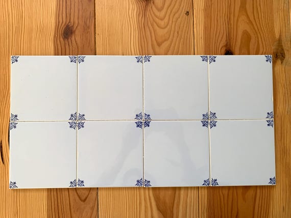 セラミックタイル 8 枚セット シンプル ブランク ヴィンテージ