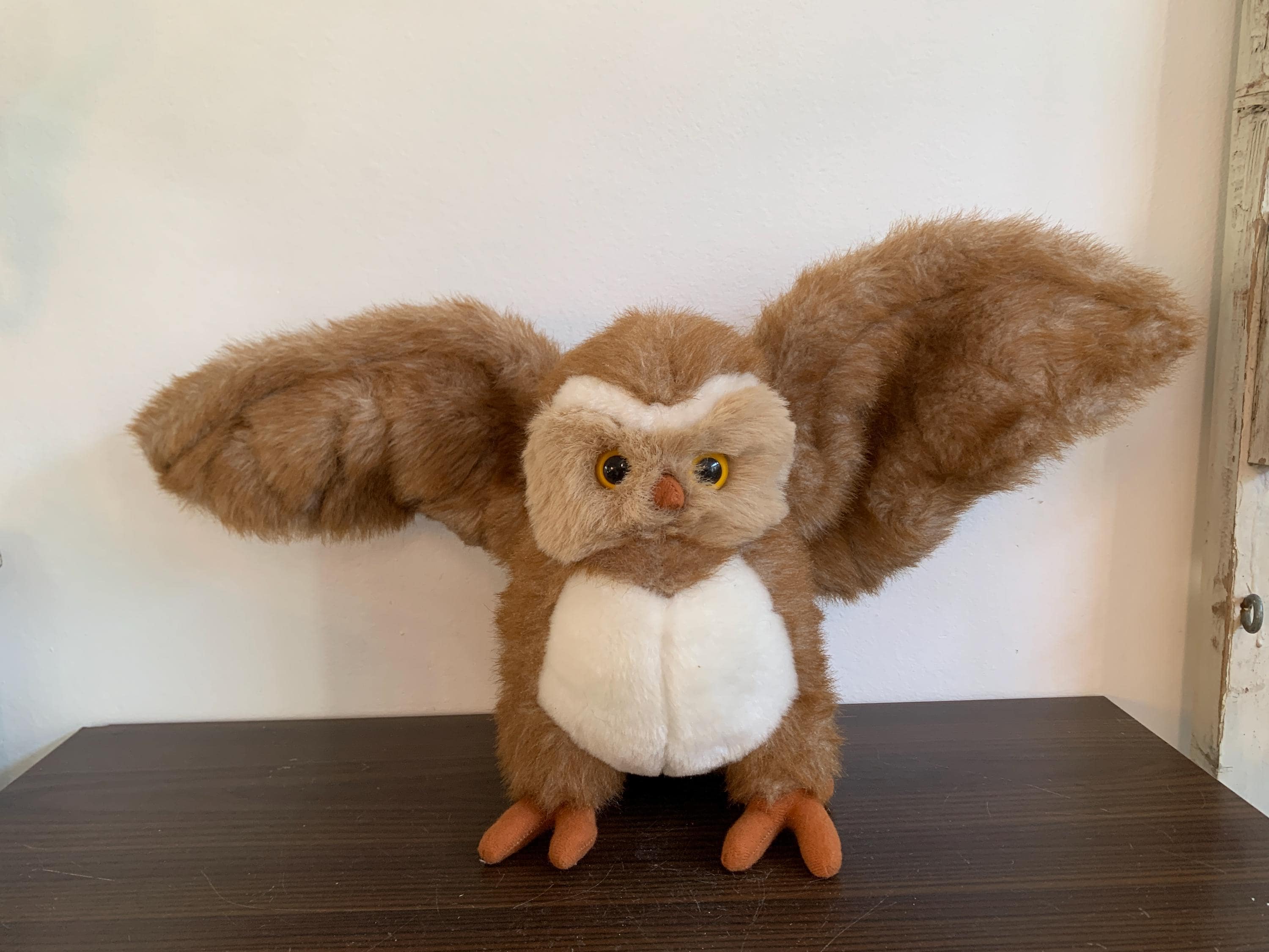 Owl Plush Doll Toy Wired Large Vintage