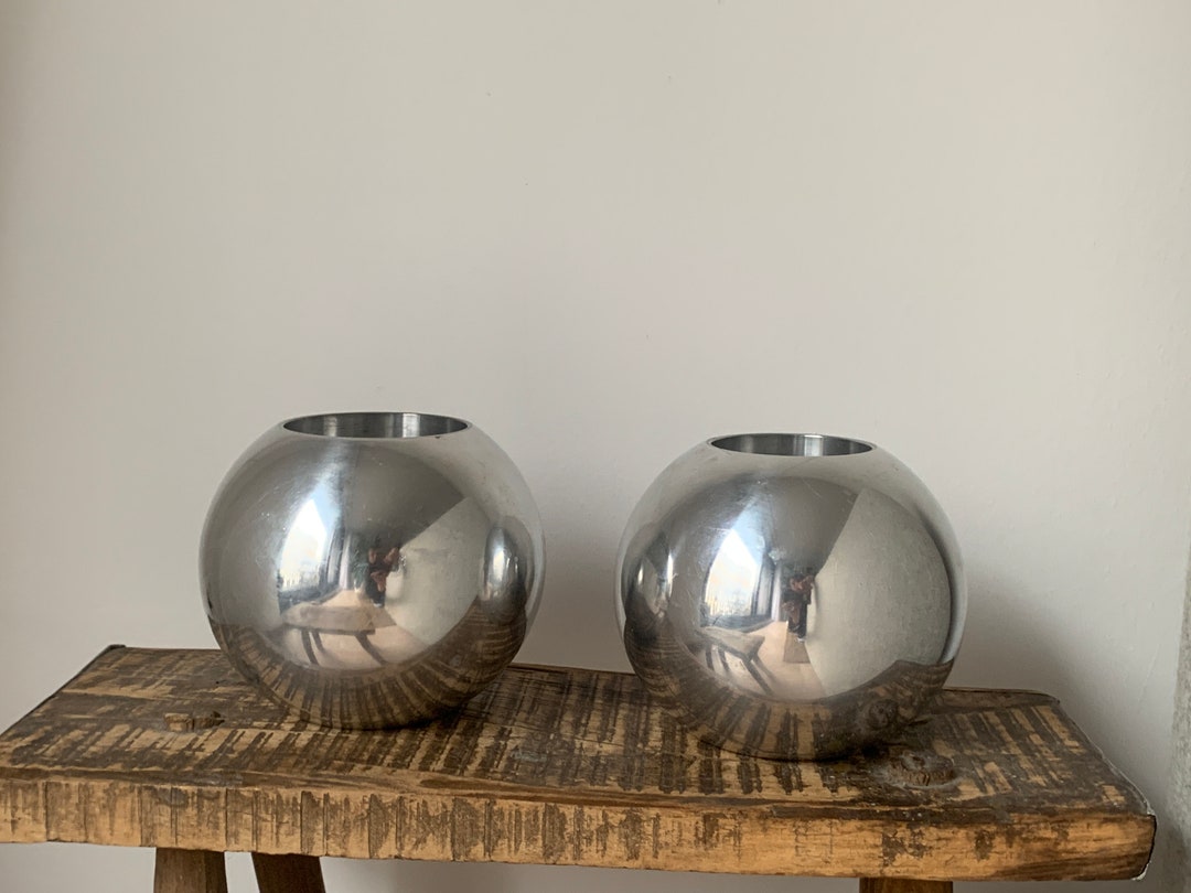 Set of 2 IKEA Nassjo Candle Holders Candle Sticks Aluminum Etsy