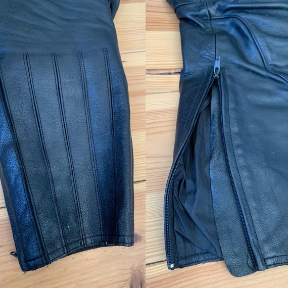 90s Dynamic Cruiser by MQP Leather Pants Motorcycle Trousers Rider