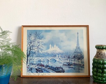 Maurice Legendre Sacré-coeur Eiffel Tower Lithograph Print Vintage
