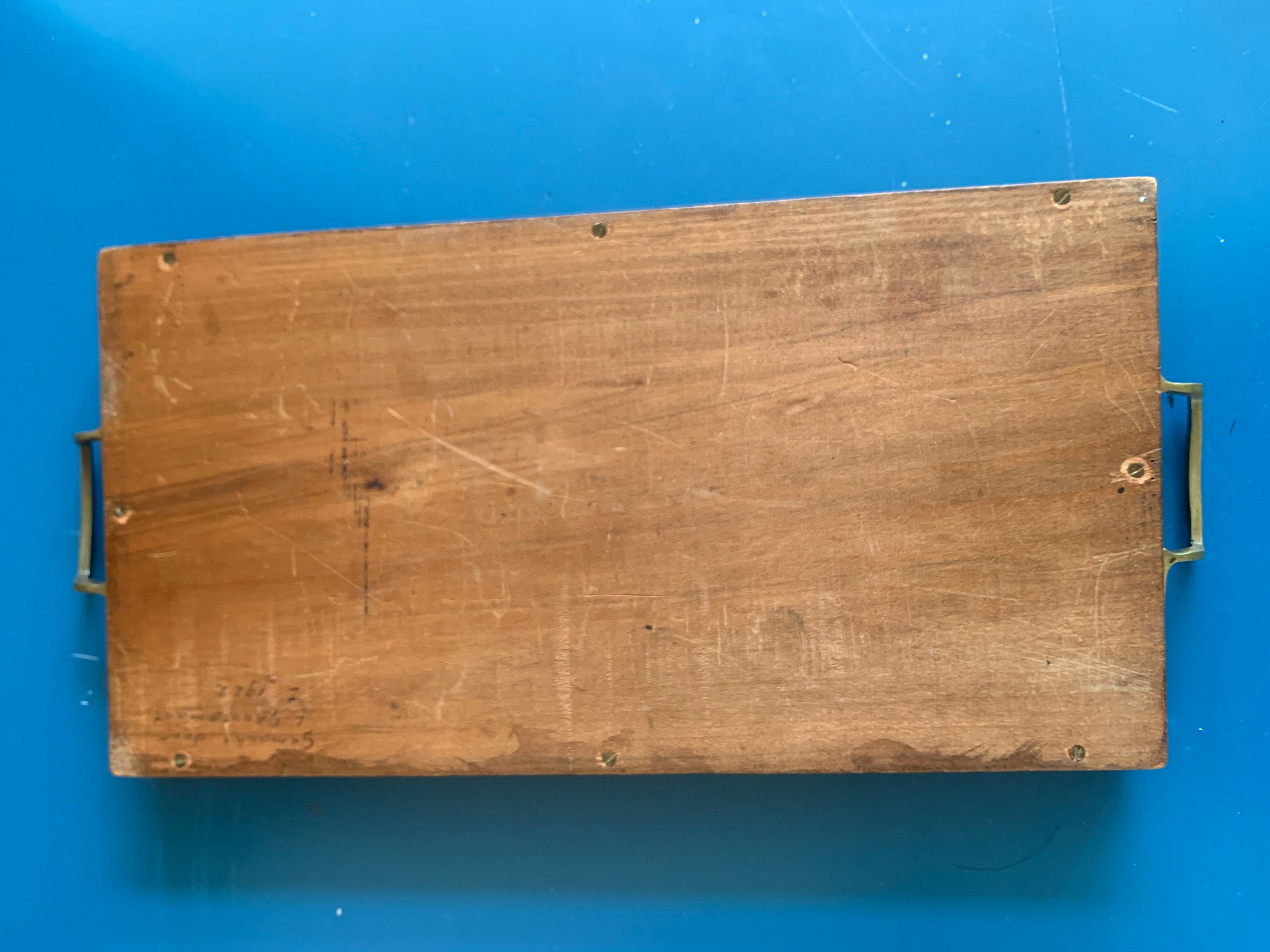 20s Antique Wooden Tray Handles Carved Serving Tray Geometric Etsy