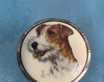 Pinza para bufanda vintage de Jack Russell Terrier