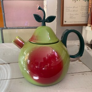 Kettle Enamel Green Apple Vintage Rusted Interior Decor