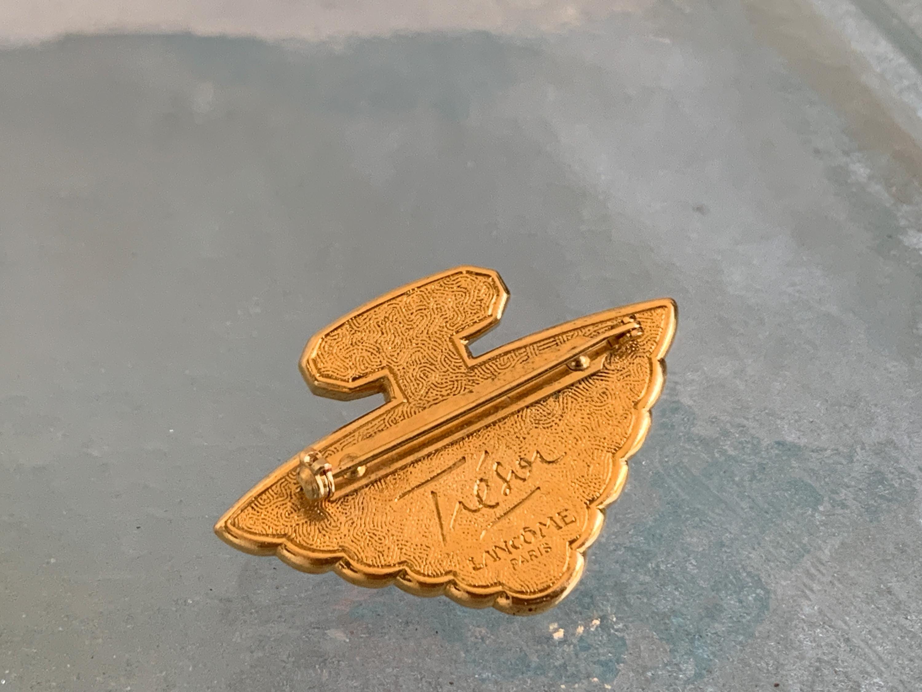 Lancome Paris Brooch Tresor Perfume Bottle Orange Gold Vintage - Etsy