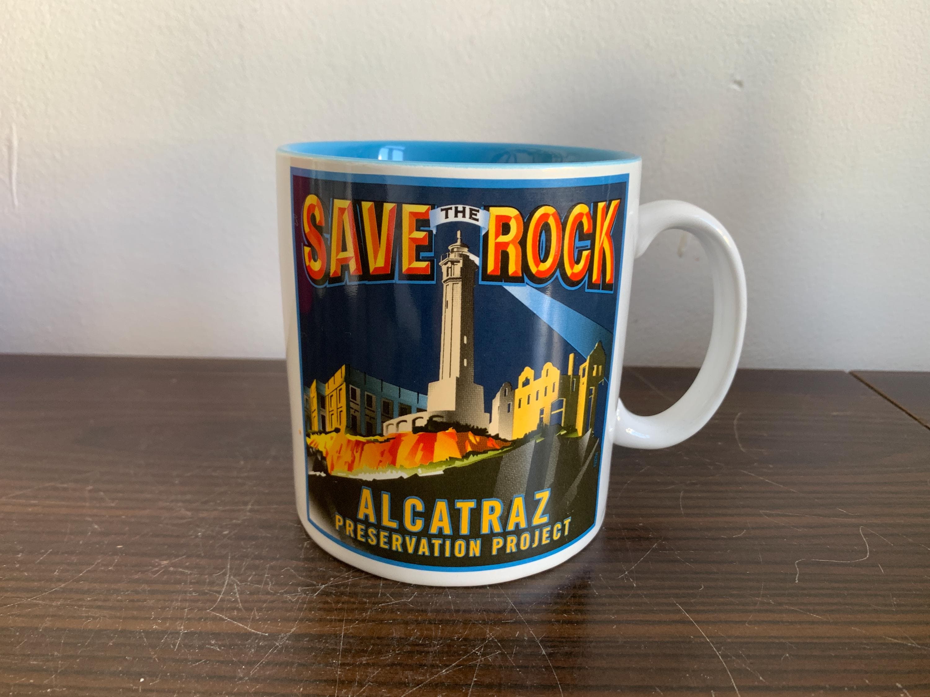 Save the Rock ALCATRAZ Mug Cup Large Preservation Project the