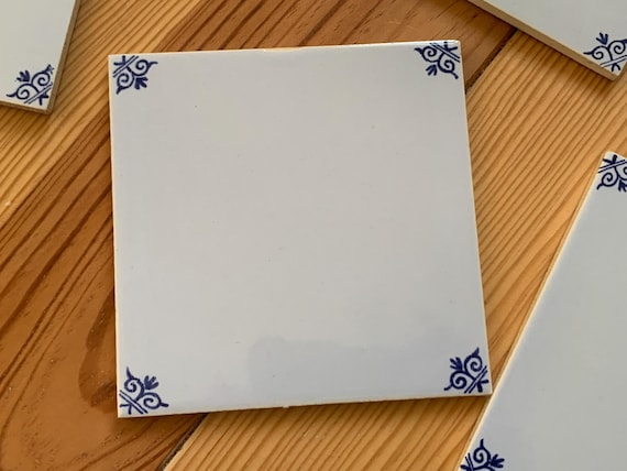 セラミックタイル 8 枚セット シンプル ブランク ヴィンテージ