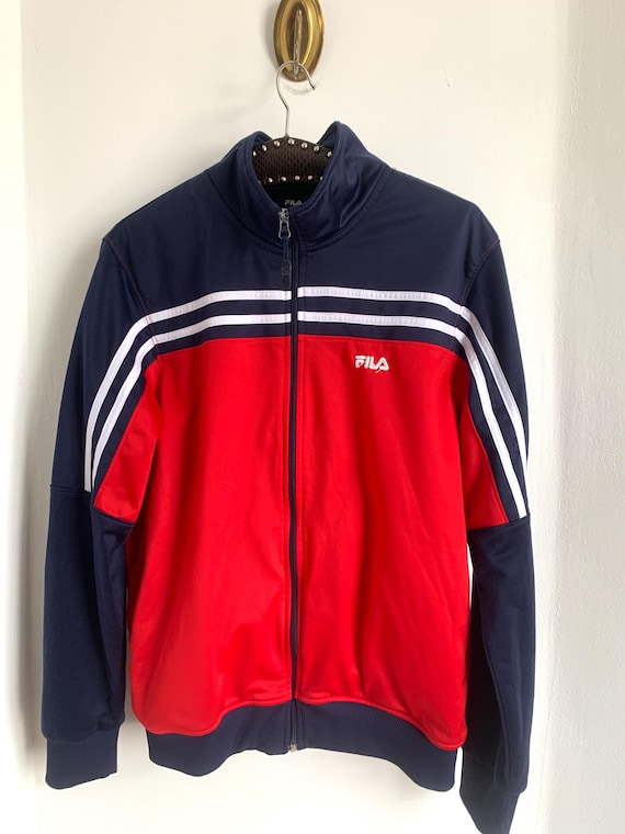 vintage fila track jacket red fila windbreaker