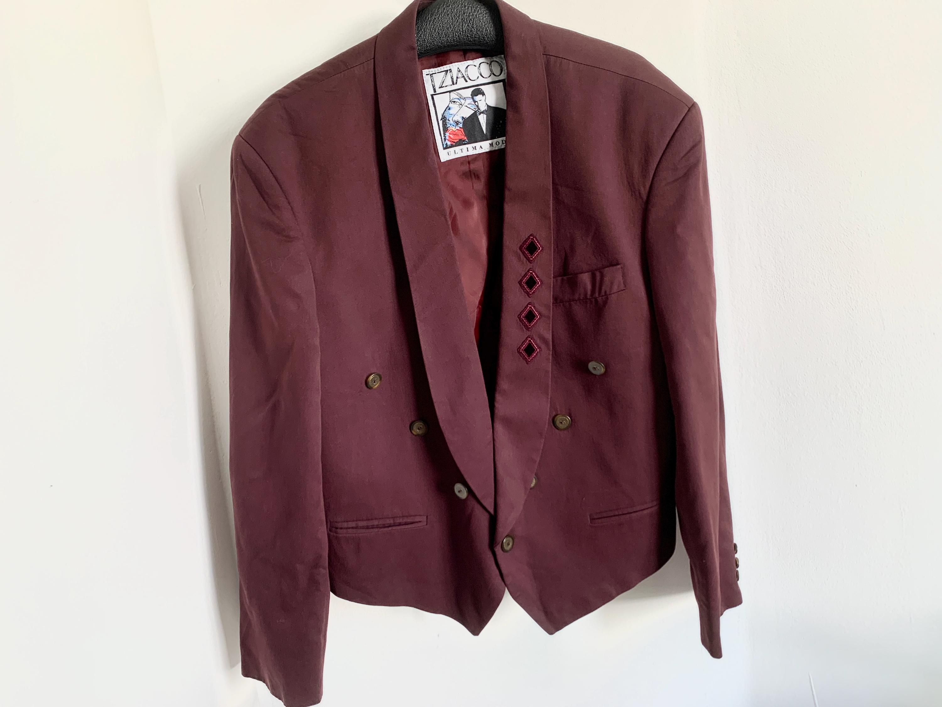 80s Tziacco Jacket Blazer Wind Red Ultima Moda Vintage - Etsy Israel