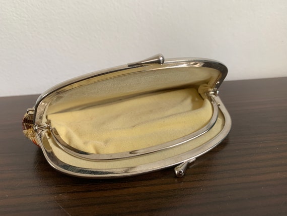 KIMONO Fabric Coin purse Vintage Japanese Gold Ge… - image 3