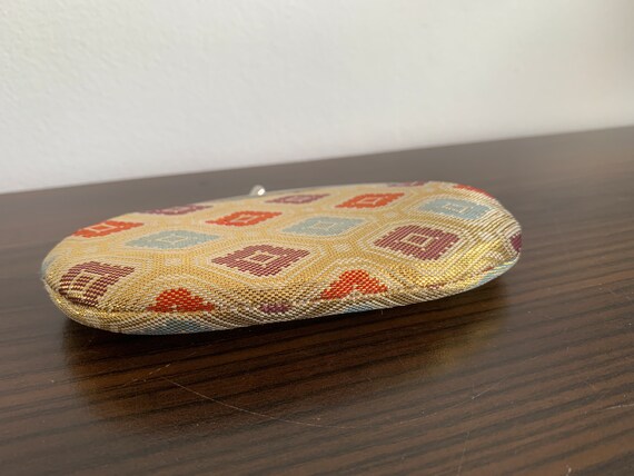 KIMONO Fabric Coin purse Vintage Japanese Gold Ge… - image 4