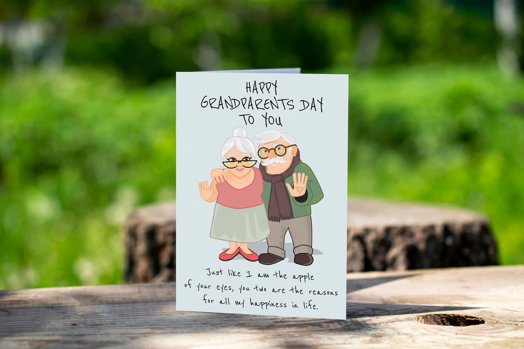 Happy Grandparents Day Card National Grandparents Day Printable Card - Etsy