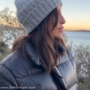 Human Hair Halo Wigs for Hats, Beanies, Scarves (Front + Back Piece) | Hats with Hair Attached | Alopecia | Chemo Hat | Halo Hair