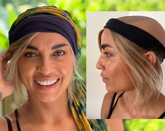 Echthaar-Perücke Gesicht-Rahmen unter Hüten, Mützen und alle Ihre Kopfbedeckungen - Bequemes Stirnband mit befestigtem Haar - Chemo- und Alopezie-Hut-Perücke