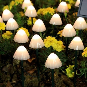 Solar Mushroom Lights Outdoor Set of 15! Solar Mushroom Lights, Outdoor Mushroom Lights, Perfect for Walkway or Garden !!Limited Time Offer!