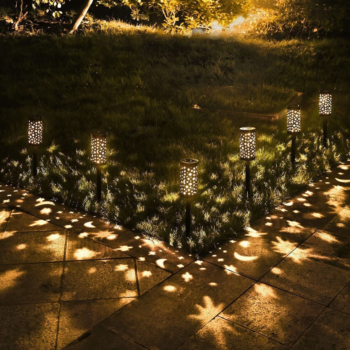 6 Pack Solar Garden Lights Outdoor Garden Decorative Solar Garden ...