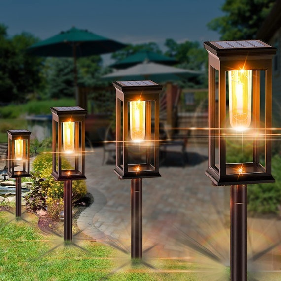 Square solar pathway lights deals